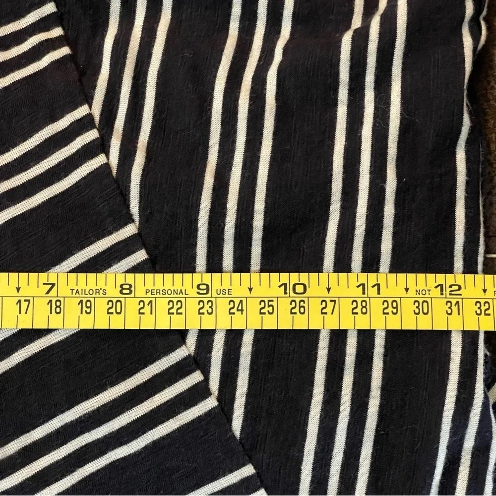 Maeve‎ One-Shoulder Navy and White Striped Dress